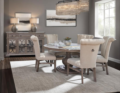 Branson Dining Chair - Distressed Brown + Stone