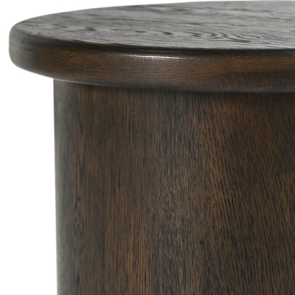 Rena 22" Round End Table - Coffee Brown