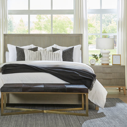 Elias 82" King Bed - Brushed Smoke