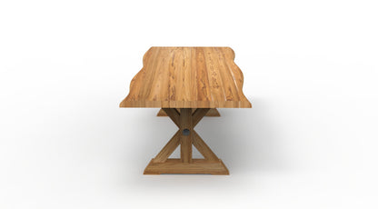 Bartholomew 96" Teak Live Edge Dining Table - Natural