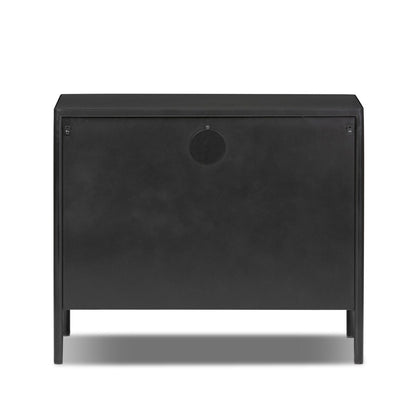 Ellington 32" 2 Drawer Nightstand - Black Iron + Bronze