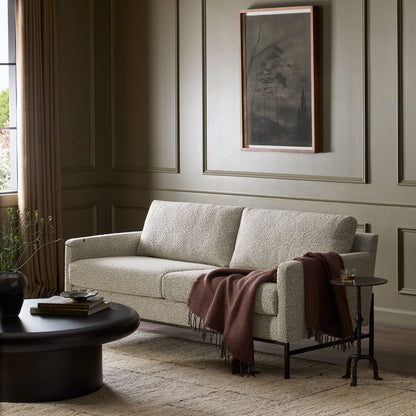 Samantha 74" 2 Cushion Sofa - Iron + Performance Linen