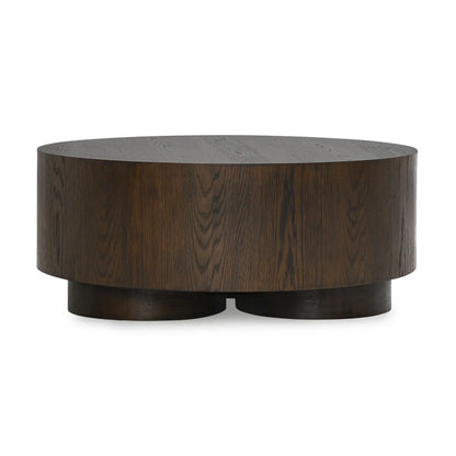 Rena 42" Round Coffee Table - Coffee Brown
