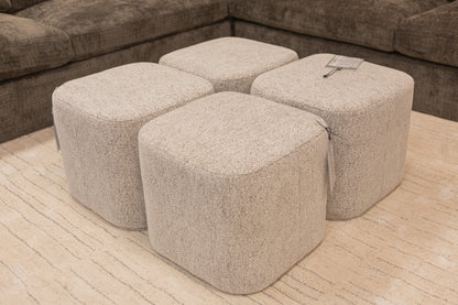 Amy Express Ship 19" Customizable Ottoman - Performance Woodland Frost