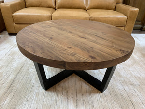 Malcolm Acacia 40" Round Coffee Table - Natural