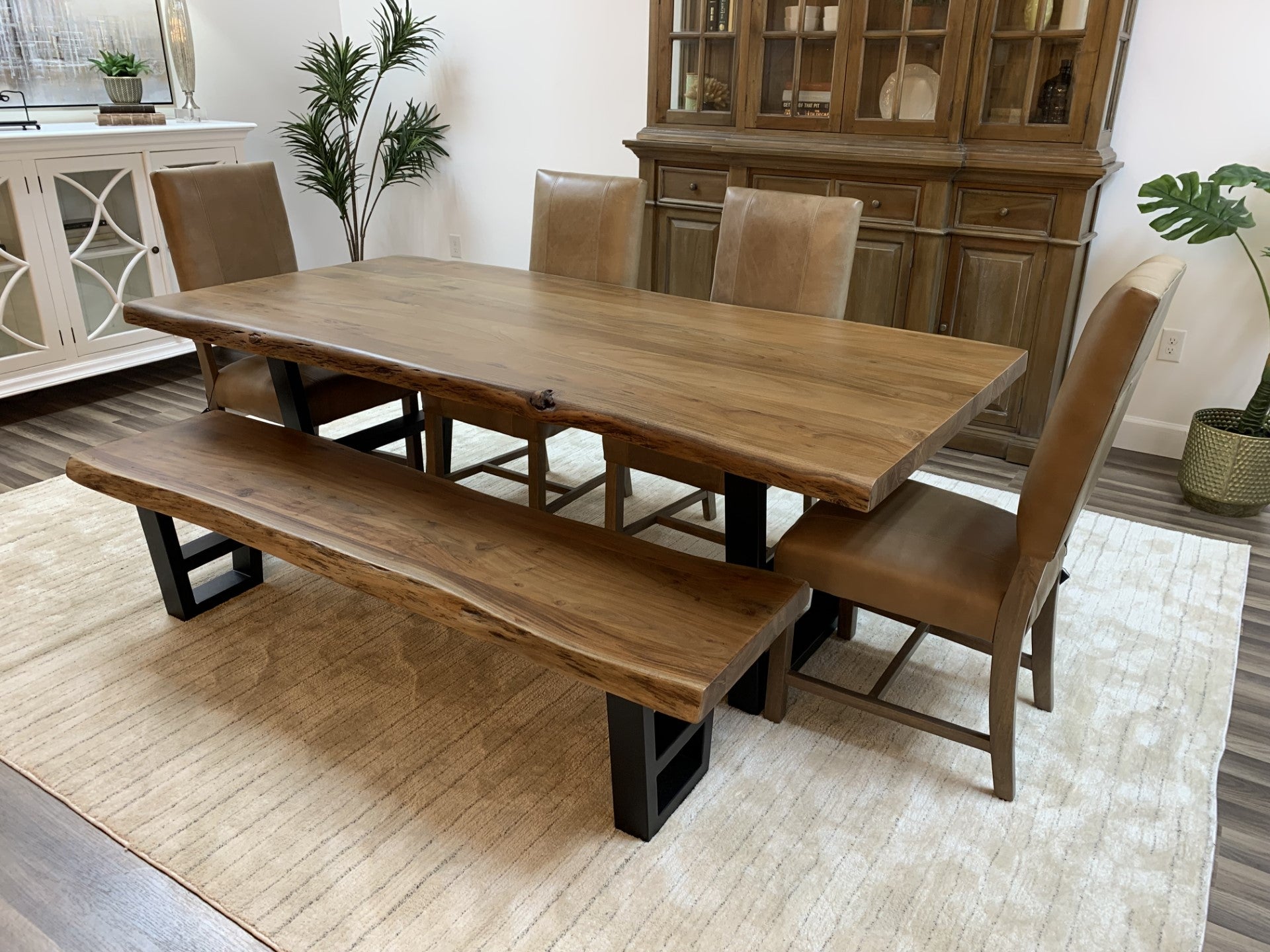 Malcolm Acacia 84" Live Edge Dining Table - Natural