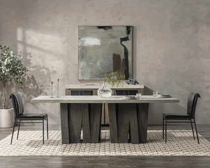 Kindra 94" Rectangle Dining Table - Olive Brown/Antique Gray