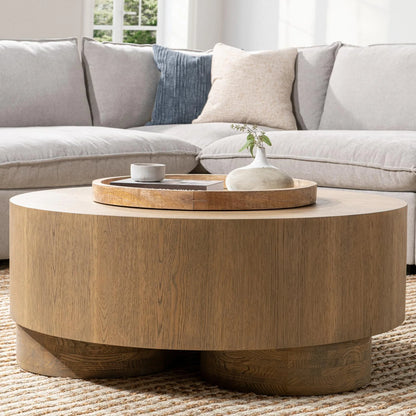 Rena 42" Round Coffee Table - Khaki Mist
