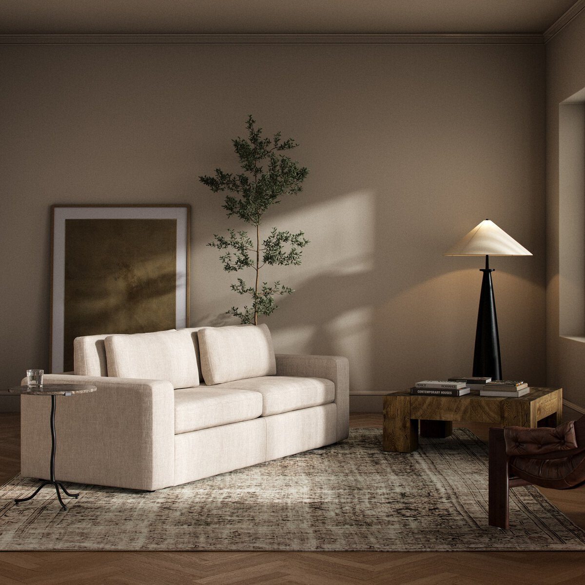 Michelle 95" Sleeper Sofa - Natural