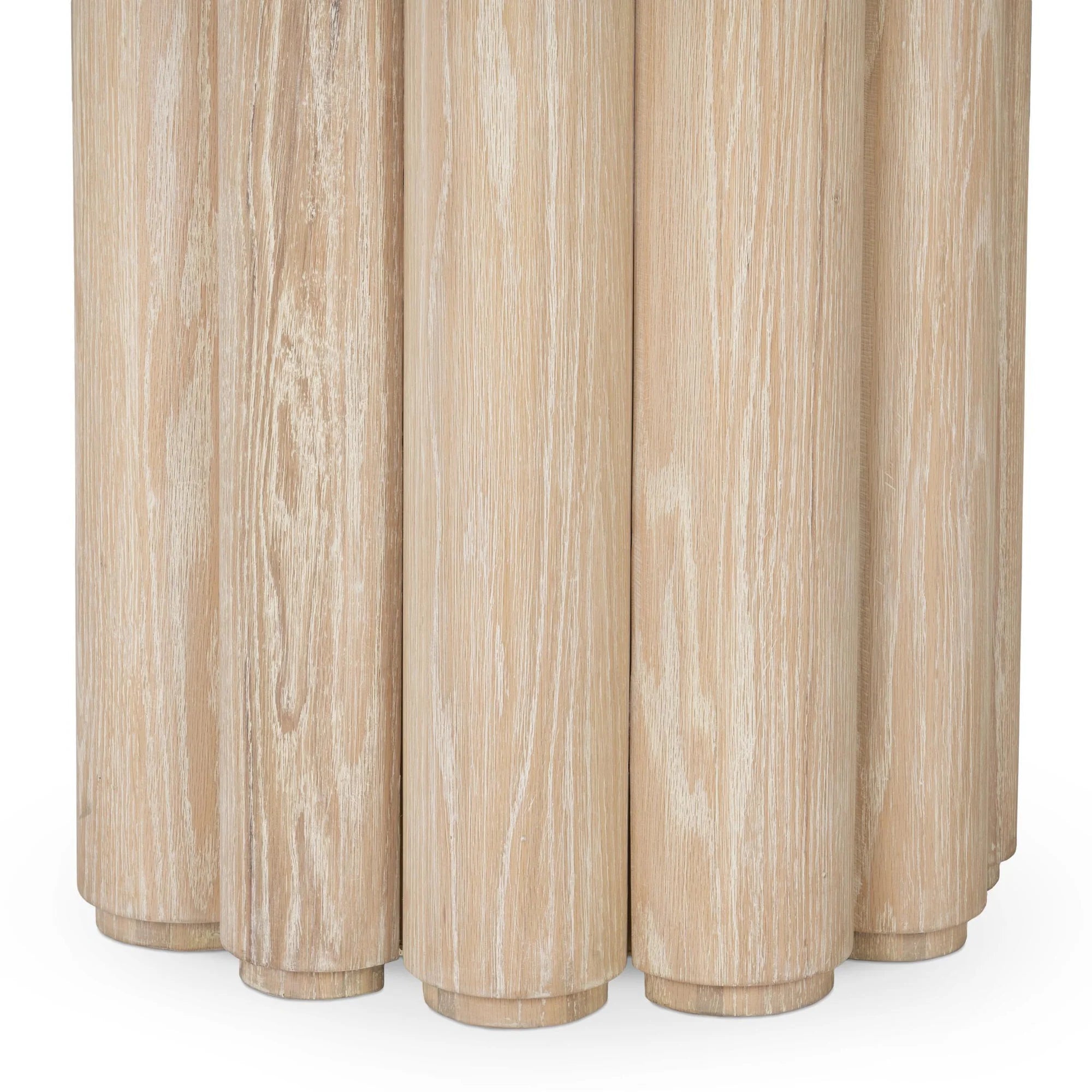 Timber 70" Round Dining Table - Cream Washed