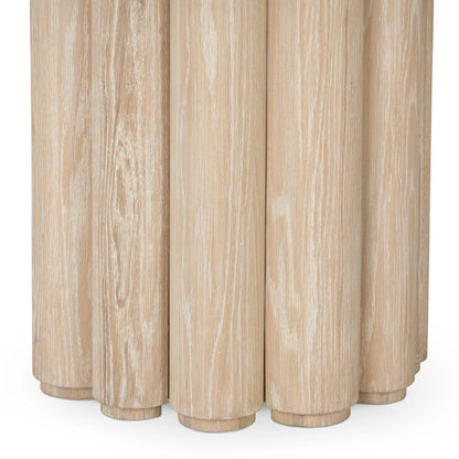 Timber 70" Round Dining Table - Cream Washed