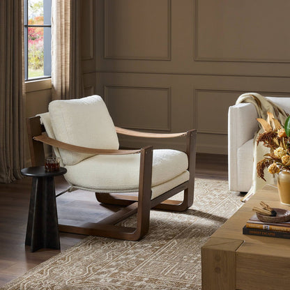 Jordana 33" Occasional Chair - Cream + Dark Ash