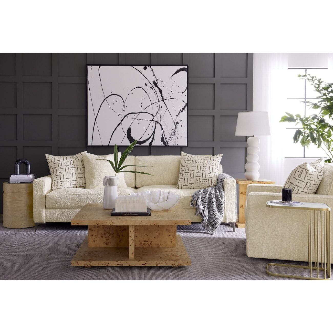 Harper 96" 2 Cushion Sofa - Performance Plush Pearl