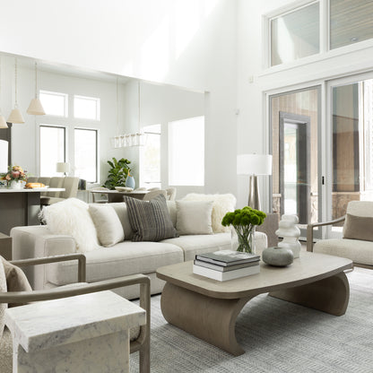 Ledger 100" 2 Cushion Sofa - Stone + Grey Cliff