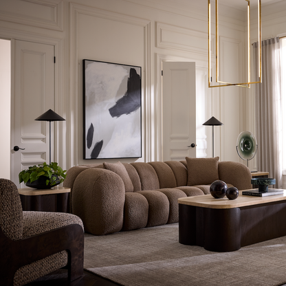 Nuala 100" Bench Cushion Sofa - Mocha Moreno