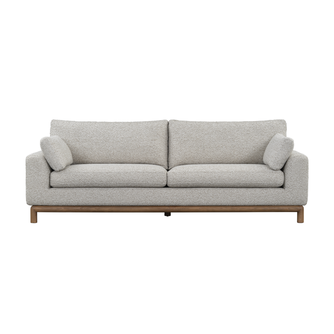 Cordelia 99" 2 Cushion Sofa - Warm Oak + Peppered Taupe