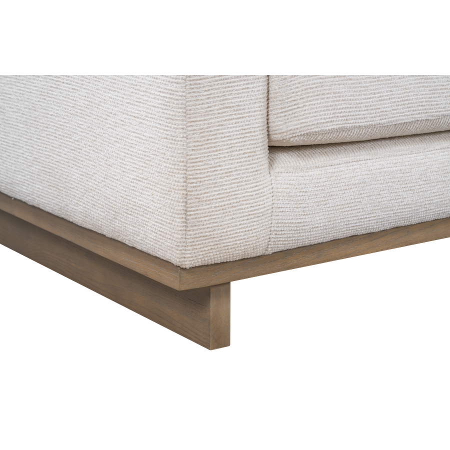 Osiris 131" 2 Cushion + Chaise RAF Sectional - Mocha + Swiss Cream