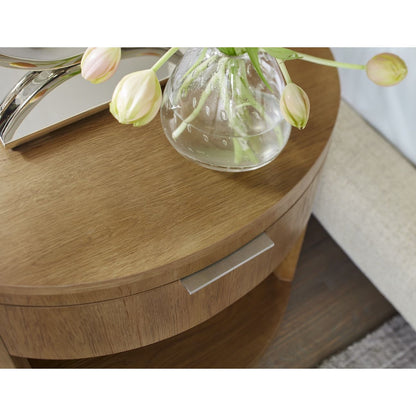 Constance 25" Single Drawer Oak Nightstand - Brushed Cypress