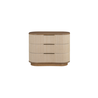 Bellview 34" 3 Drawer Oak Nightstand - Warm Natural