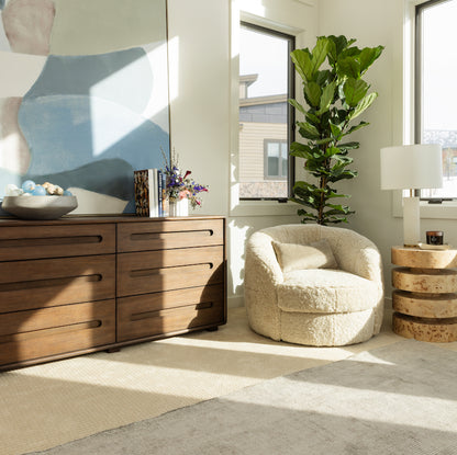 Kamryn 68" Poplar 6 Drawer Dresser - Modern Mocha