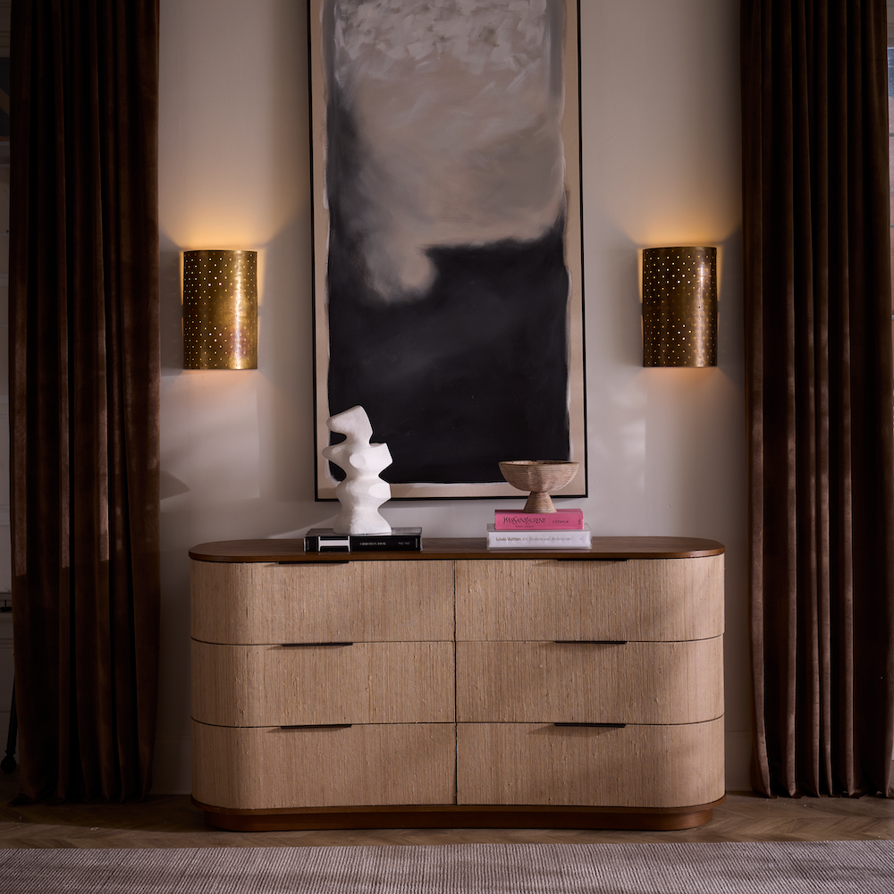 Bellview 68" 6 Drawer Oak Dresser - Warm Natural