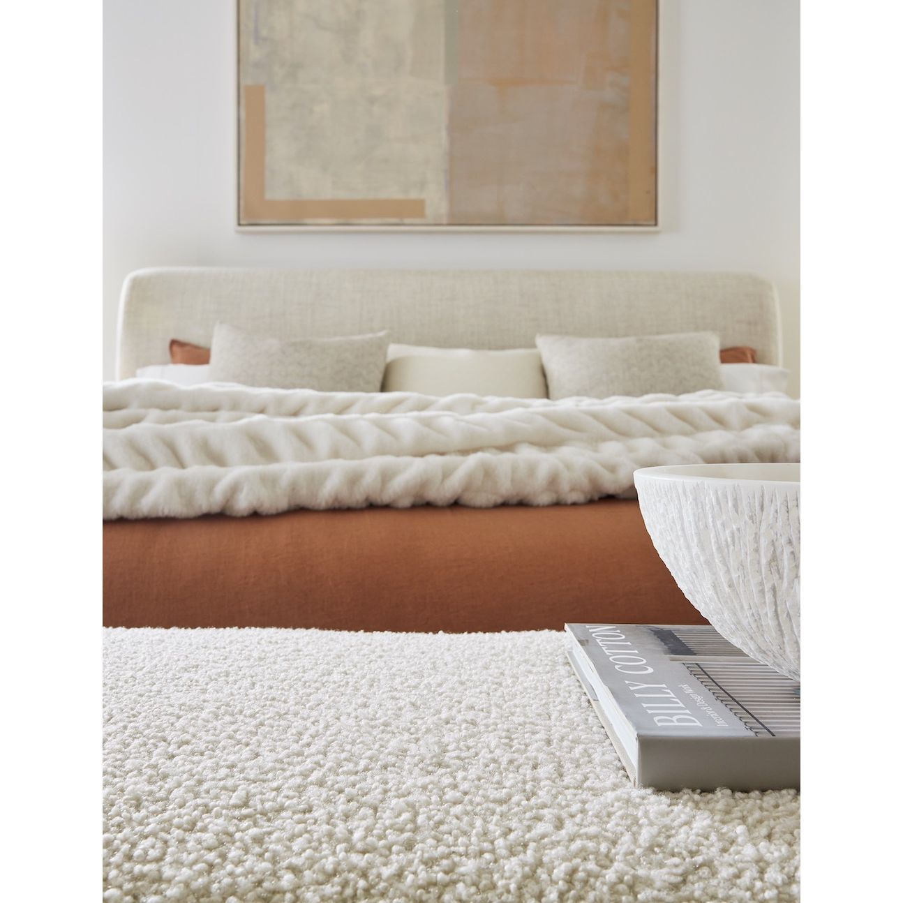 Constance 90" King Bed- Raw Sugar and Brushed Cypress