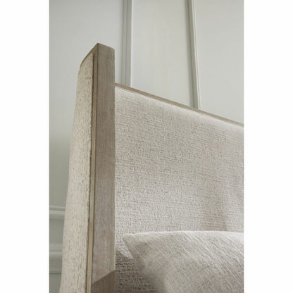 Warren 82" Upholstered Oak King Bed - Stone Wash + Mist