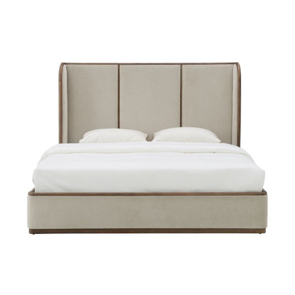 Kamryn 67" Poplar Queen Bed - Cashmere Dove