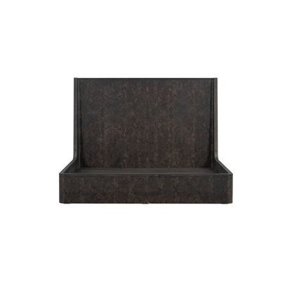 Maeva 65" Poplar Queen Bed - Chocolate Burl