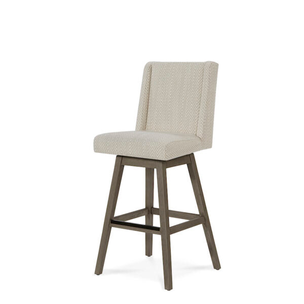 Soho Swivel Counter Stool - Chevron Cream + Latte