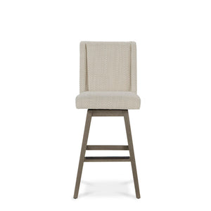 Soho Swivel Counter Stool - Chevron Cream + Latte