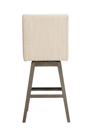 Soho Swivel Counter Stool - Chevron Cream + Latte