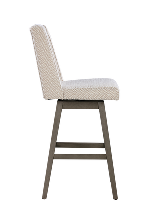 Soho Swivel Counter Stool - Chevron Cream + Latte