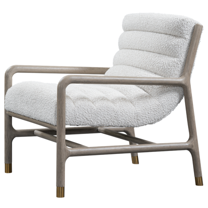 Saskia 28" Performance Occasional Chair - Stone + Snow Drift