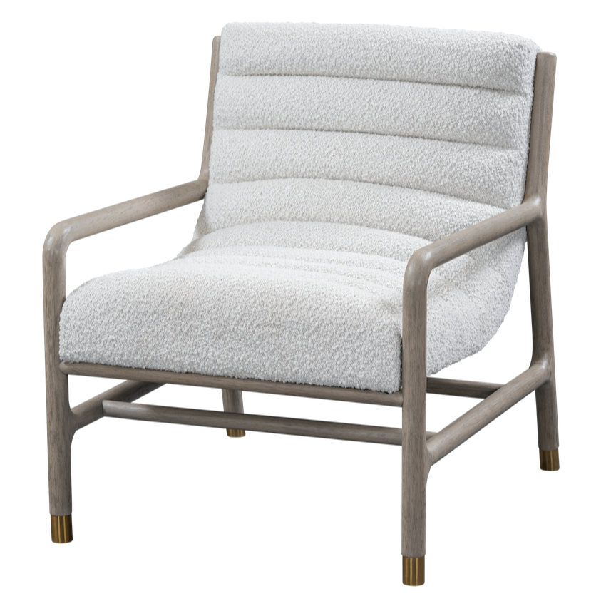 Saskia 28" Performance Occasional Chair - Stone + Snow Drift
