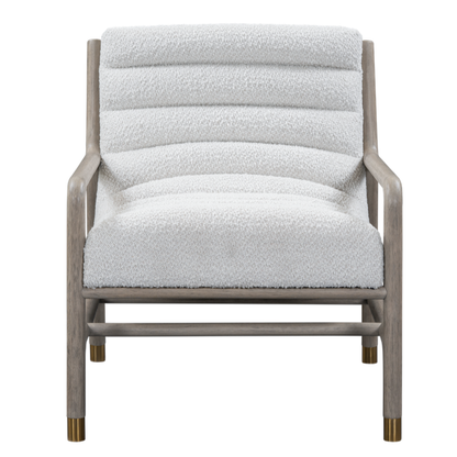 Saskia 28" Performance Occasional Chair - Stone + Snow Drift