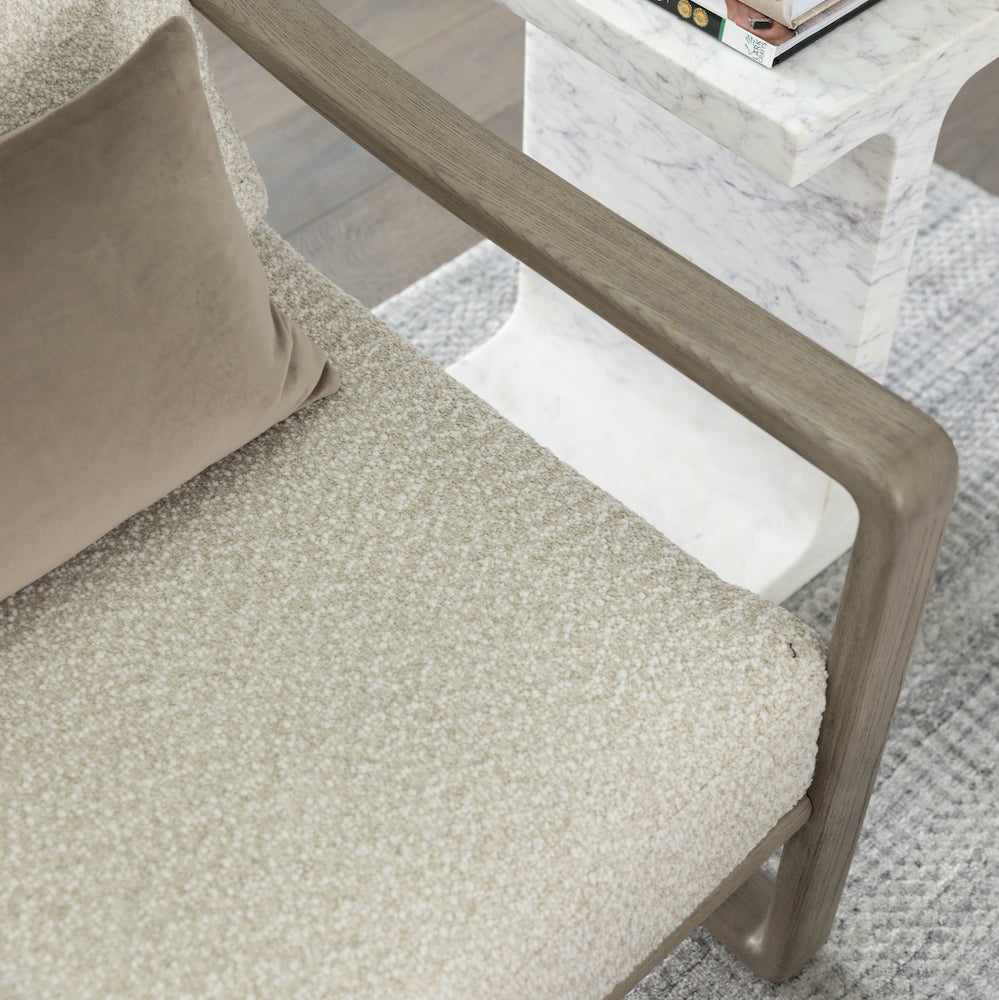 Booker 34" Occasional Chair - Stone + Pearl