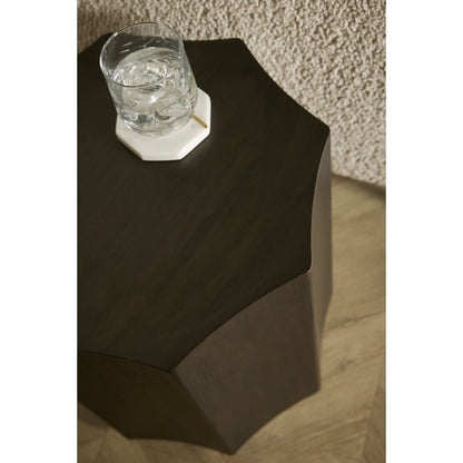 Kaydence 18" Oak End Table - Dark Cider