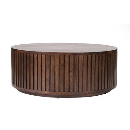 Brayden 44" Round Coffee Table - Modern Mocha