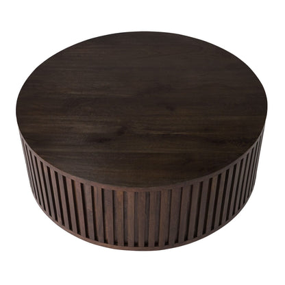 Brayden 44" Round Coffee Table - Modern Mocha