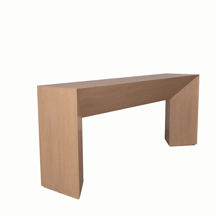Bronson 72" Oak Console Table - Raw Oak