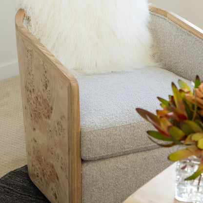 Hana 30" Occasional Swivel Chair- Highland Smoke