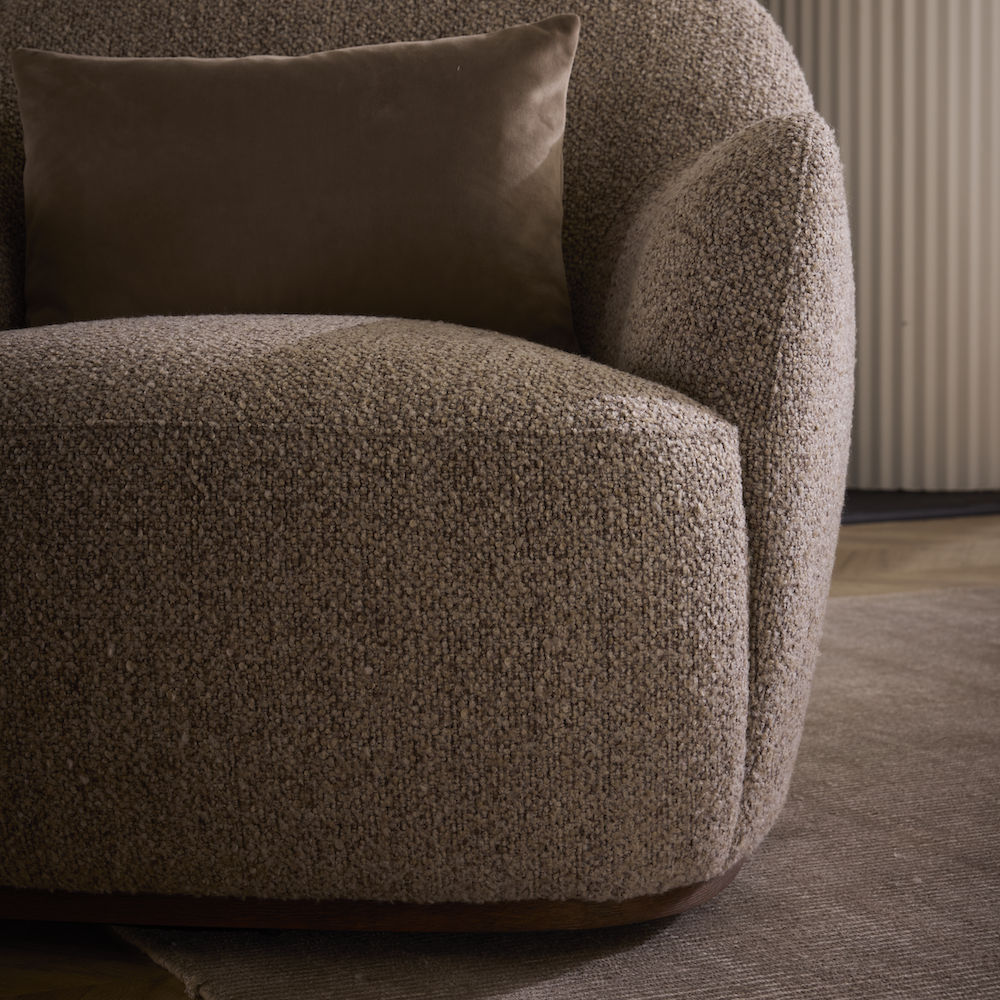 Oberon 34" Swivel Chair - Warm Pebble