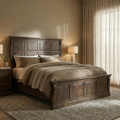 Adele 84" Eastern King Bed - Dark Cocoa