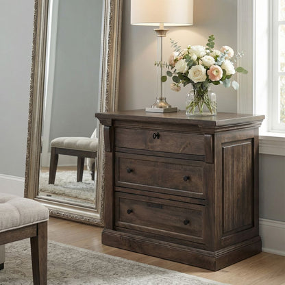 Adele 36" 3 Drawer Nightstand - Dark Cocoa