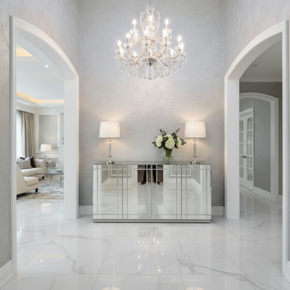 Alder 80" 4 Door Beveled Edge Mirror Sideboard