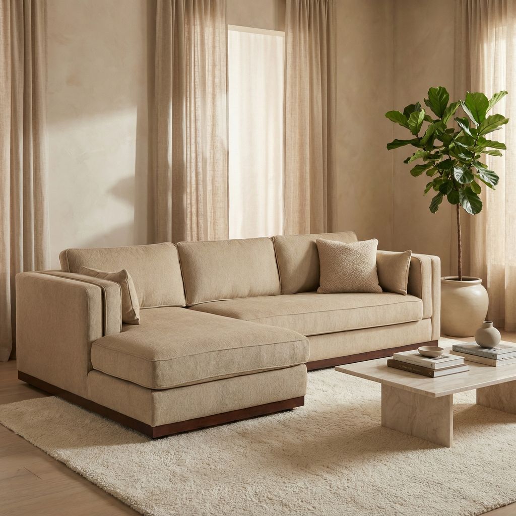 Amber 121" Sofa + LAF Chaise - Quenton Pebble