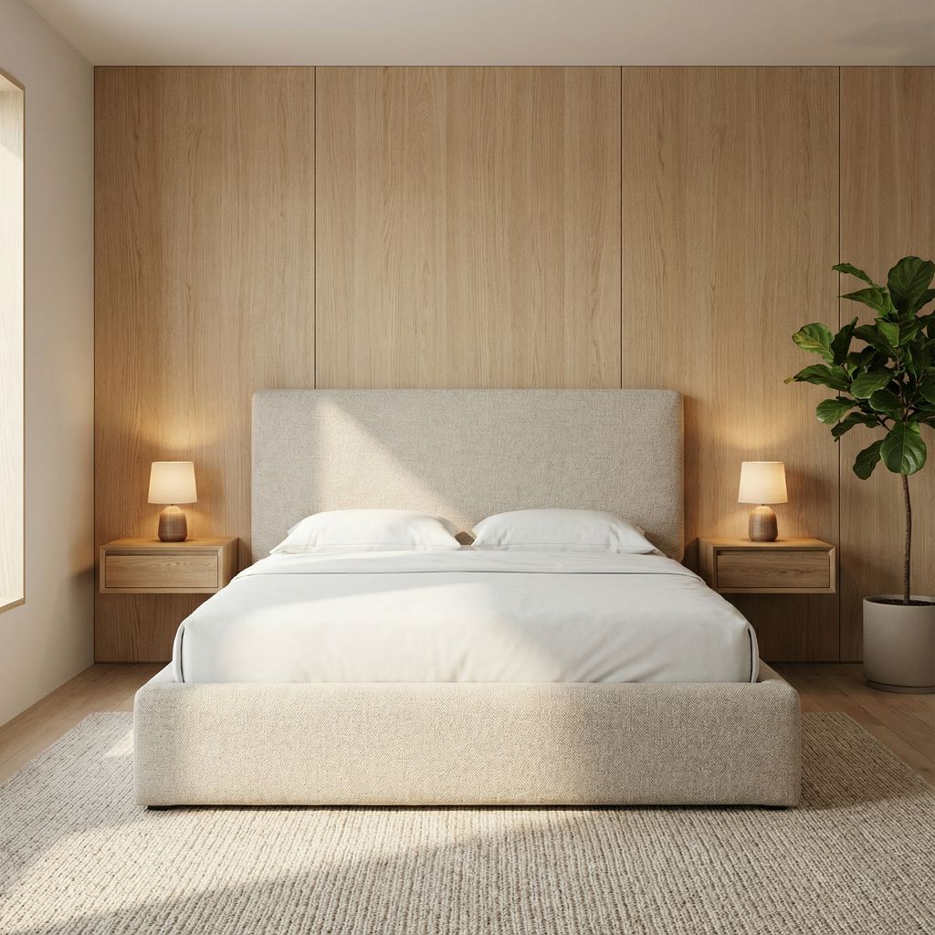 Analise 73" Upholstered Queen Bed - Plushtone Linen