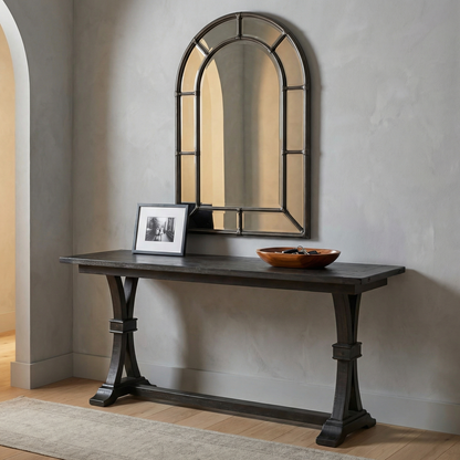 Angelina 64" Folding Top Console Table - Grey Oak