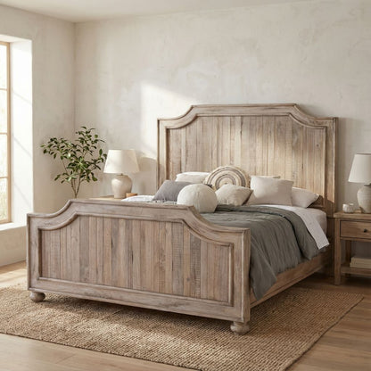 Antigua 83" King Bed - Distressed Beechwood